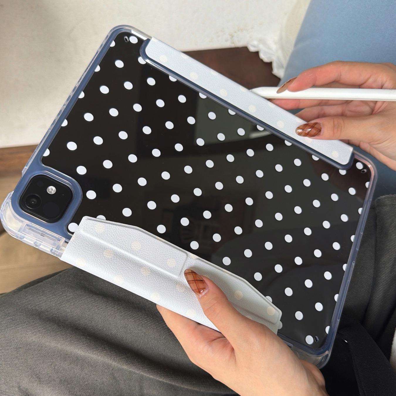 Acrylic Tablet Case for iPad Pro 12.9 Inch, Foldable Stand Design, Tablet Protective Cover, Durable Protection Cover, Stylish Gift for Girls & Women