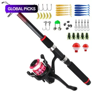 1.8 m Telescopic Fishing Rod and Reel Accessories Set, Fishing Gear, Portable Travel Fishing Pole Set, Fishing Accessories for Outdoor Fishing, Fishing Hook Set, Fishing Swivels Snap #GLOBAL PICKS
