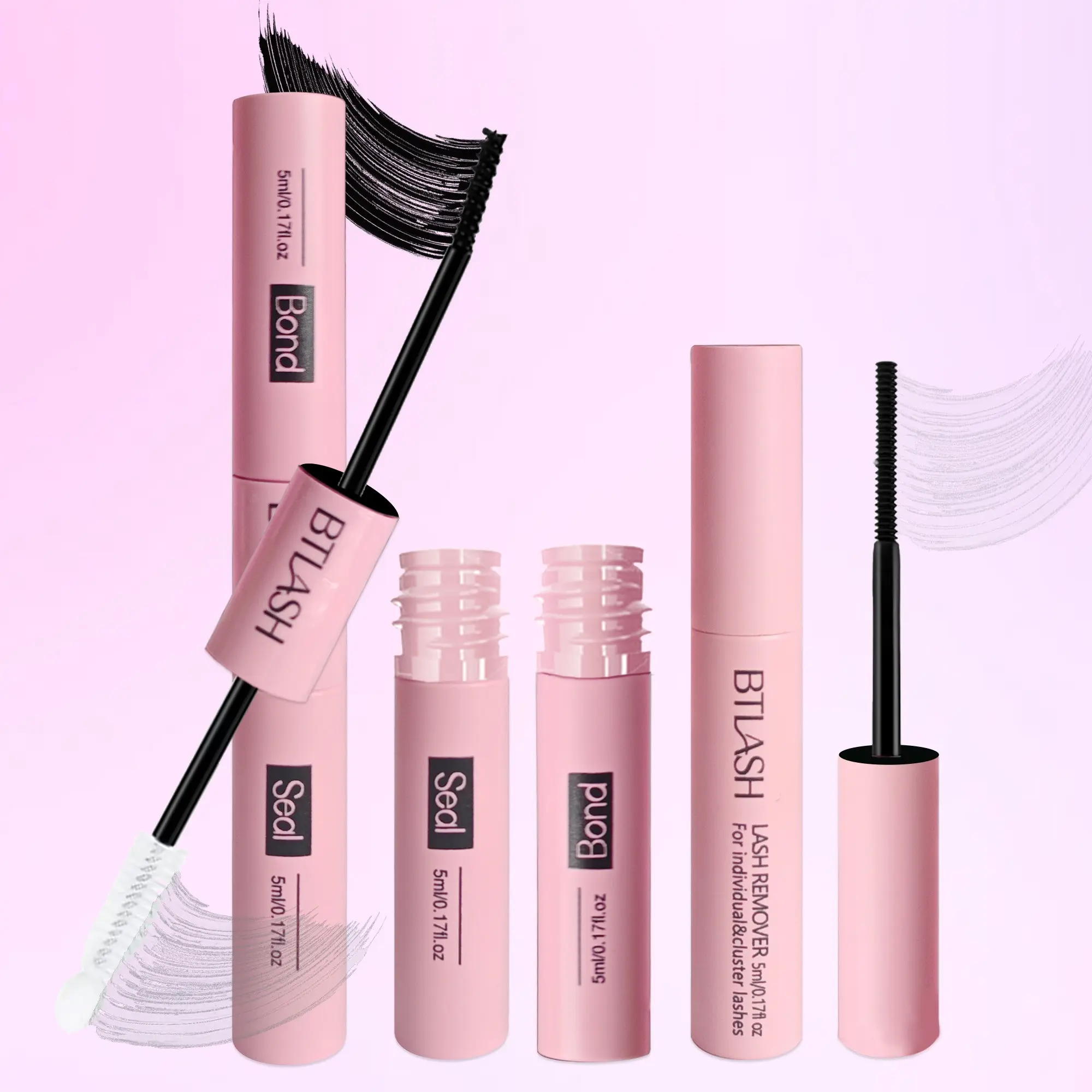 Btlash 2-In-1 Bond & Seal Waterproof Lash Cluster Glue, Strong-Hold, Beginner-Friendly, Includes Makeup Remover, Beauty Products