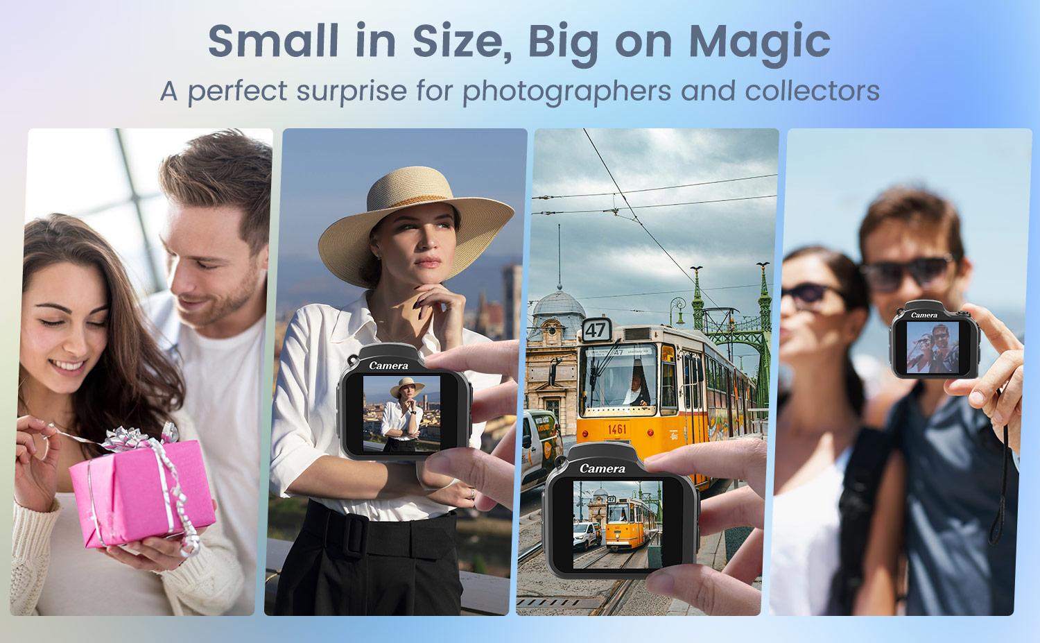 Mini Keychain Camera 4K 64MP Small Digital Camera,Pocket Retro Nostalgia Video Camera with LED Light and 32G Micro SD Card, Suitable for Teenagers, Children, and Photography Beginners