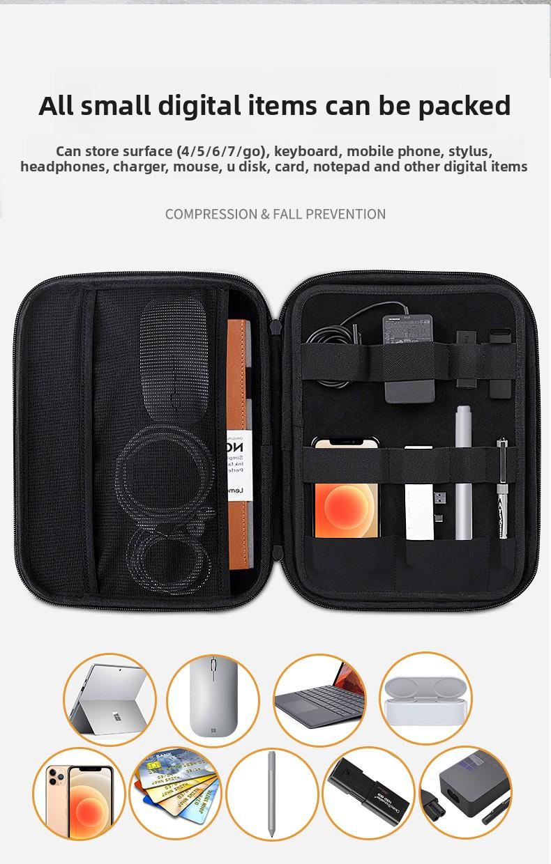 EVA Hard Shell Tablet Case for Microsoft Surface Pro 7 8 9 X, 12.9" Sleeve Bag with Handle, Shockproof Carrying Storage Pouch for Surface Go, Laptop Sleeve for Business/Travel