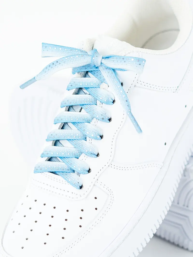 Pair of 8mm Wide Personalized Shoe Laces, Multicolor Ink Splatter Silver Color Casual Versatile Shoelaces, Stylish and Durable