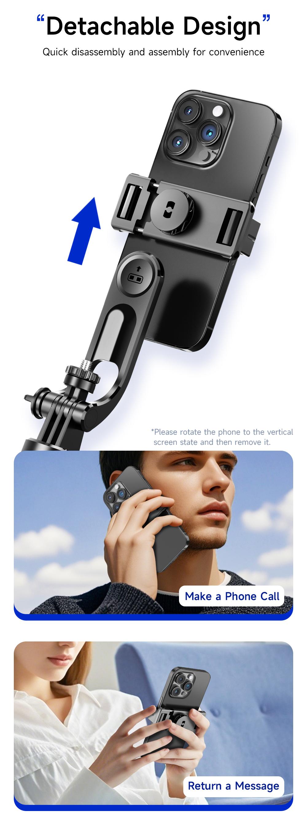 67" Phone Tripod for iPhone/Android & Selfie Stick with Remote, Upgraded Stand, Compatible with iPhone 16/15/14/13, Travel-Friendly & Stable