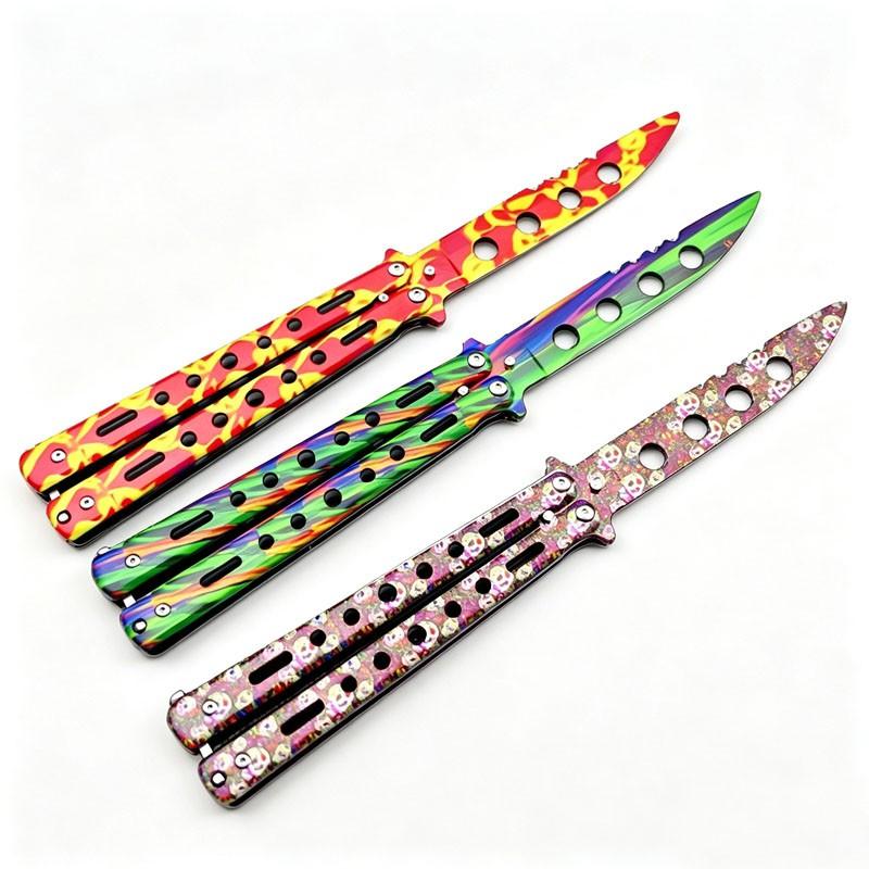 Full Steel 3D Butterfly Hand Practice Tool, Safe Unsharpened Lightweight, Beginner Hand Tricks Stress Relief Toy, Hand Training Device, Stress Relief Accessory