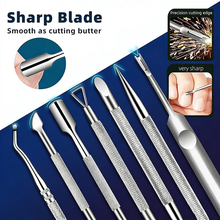 Professional Grade 5pcs Stainless Steel Manicure Pedicure Kit, Portable Travel Case Included, Complete Nail Foot Care Tools with Cuticle Remover and Nail Corrector for Women and Men, Acetone-Free Gel Polish Removal, Excellent Gift Choice