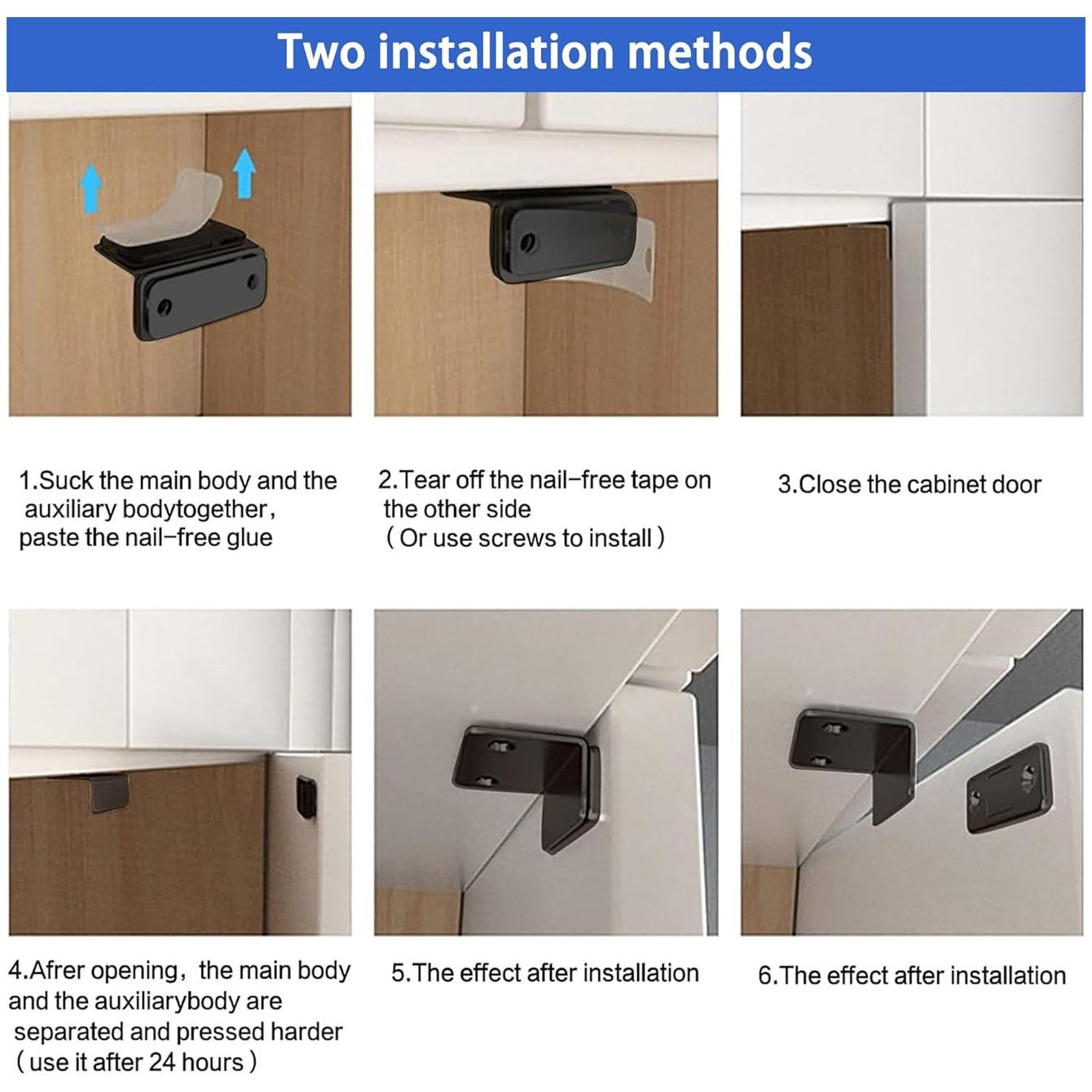 1pc/3pcs, Strong Magnetic Door Latch, Ultra-Thin Magnet for Furniture Cabinets, Screw-Installed, Secure Closure Device