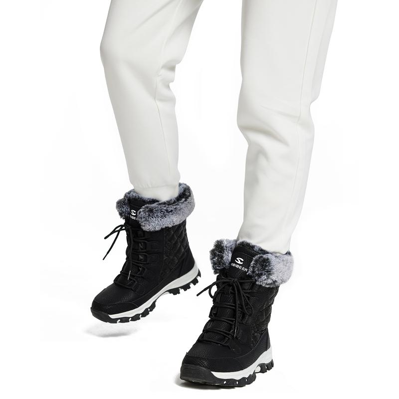 HOBIBEAR Women's Snow Boots Anti-Slip Waterproof Outdoor Shoes Winter Snow Boots Warm Fur Lined Comfortable Shoes for Women