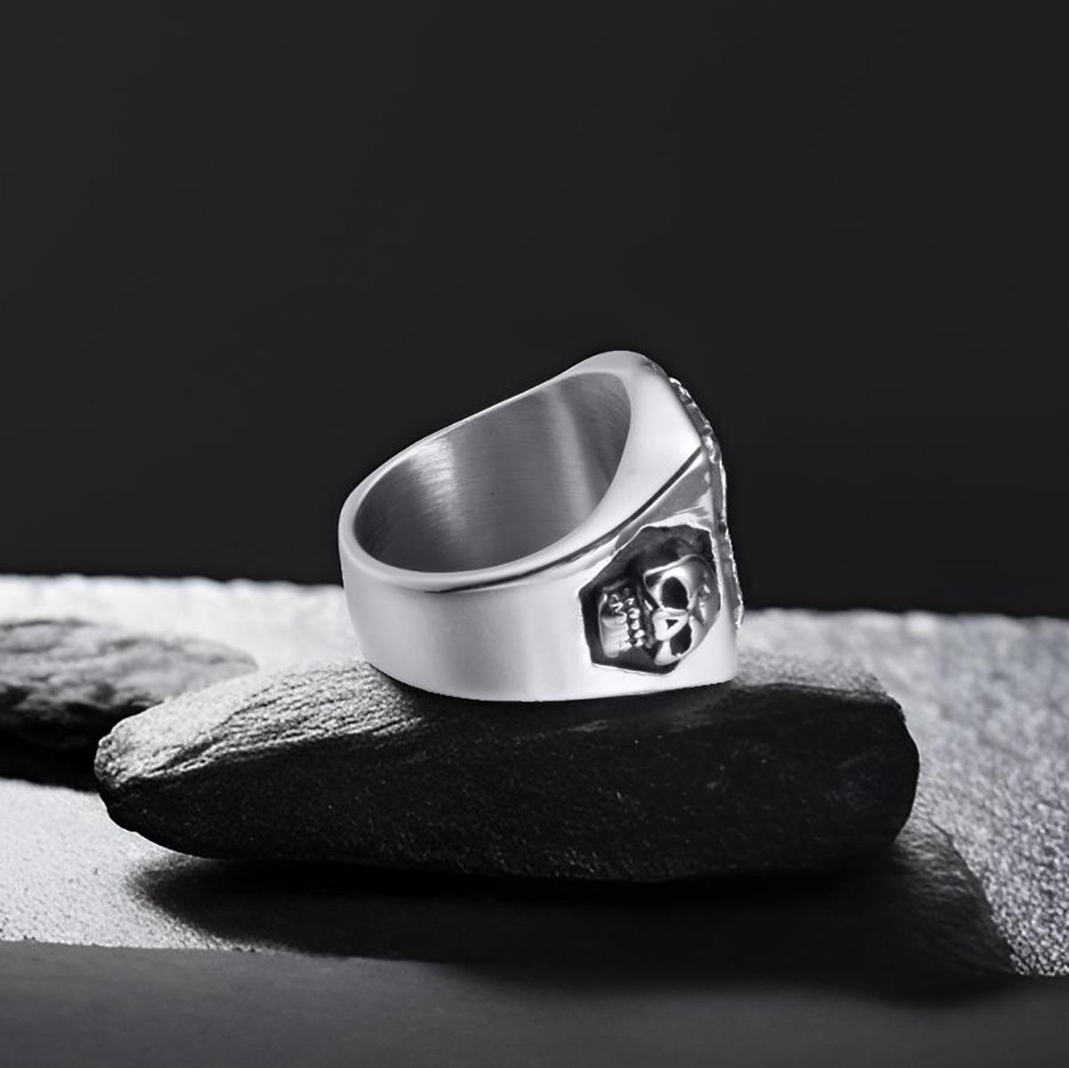 Lucky Number 13 Rings, Skull Ring for Men Gothic Punk Stainless Steel Ring Biker Skeleton Ring Cocktail Party Jewelry Lucky Number 13 Rings, Skull Ring for Men Gothic Punk Stainless Steel Ring Biker Skeleton Ring Cocktail Party Jewelry