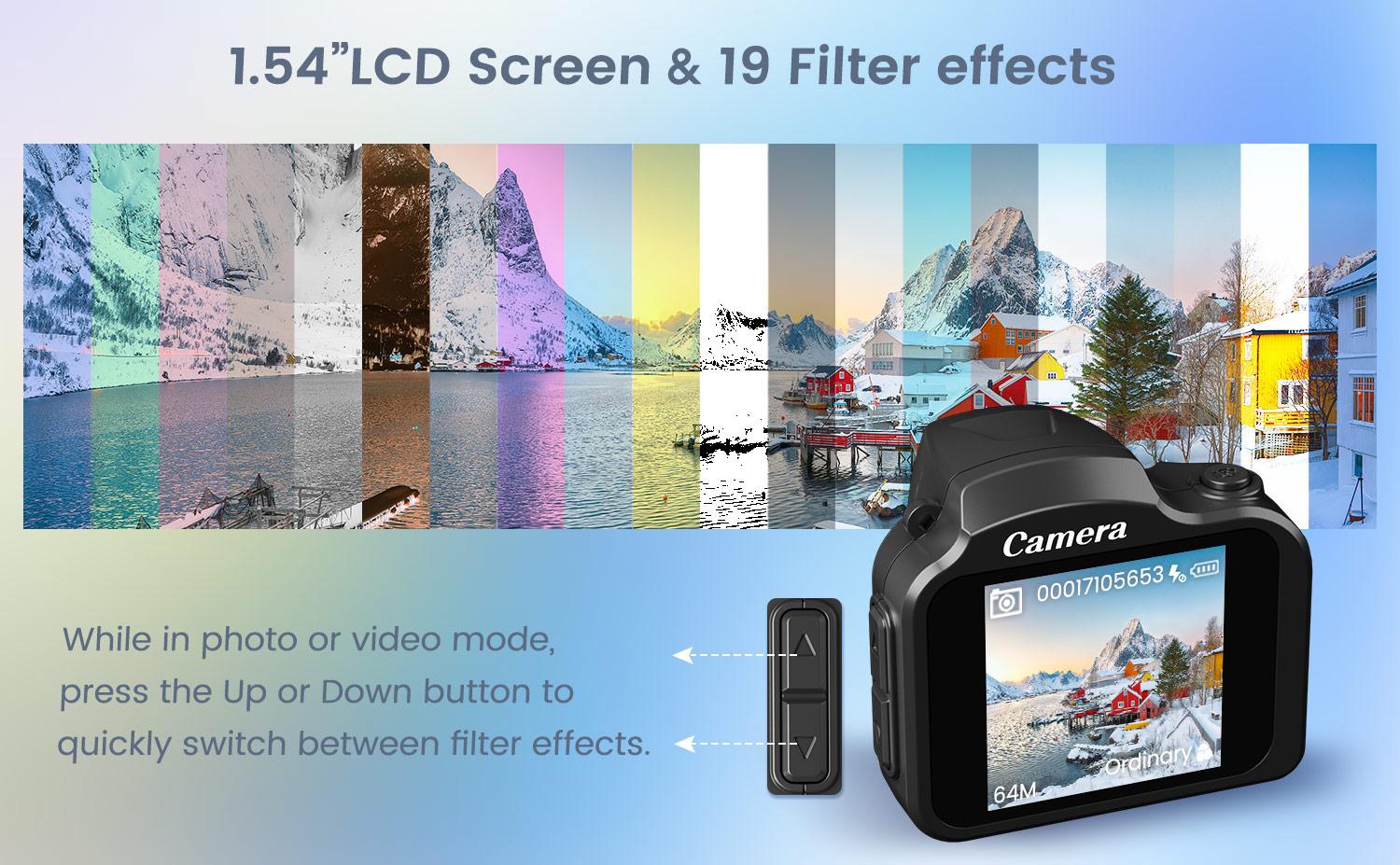 Mini Keychain Camera 4K 64MP Small Digital Camera,Pocket Retro Nostalgia Video Camera with LED Light and 32G Micro SD Card, Suitable for Teenagers, Children, and Photography Beginners