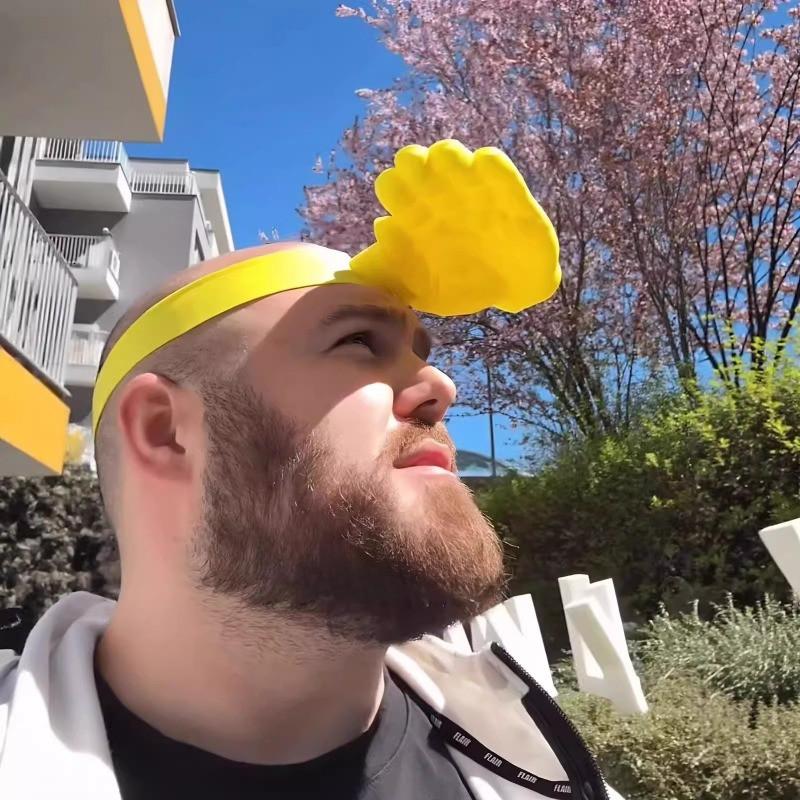 1 Piece 3D Printed Creative Palm Sun Hat, Funny Hand Shape UV Protection Cap, Wearable Outdoor Sun Hat, Model Yi132