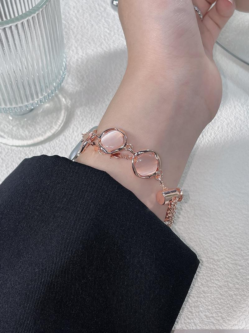 Opal Star Charm Apple Watch Band, Bling Stainless Steel Jewelry Bracelet Strap Compatible with Apple Watch 38/40/41/42/44/45/49mm