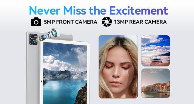 Tablet 2025 Newest Android, 2 in 1 with 128GB Large Storage, 10 Inch Big Screen with Octa-Core Processor, 5G WIFI with Keyboard, 13MP Rear Camera, 5.0 Bluetooth/GPS/Mouse/Case android pad bundle Smartphone Cellphone Tablet Deal on sale Wireless Multicolor