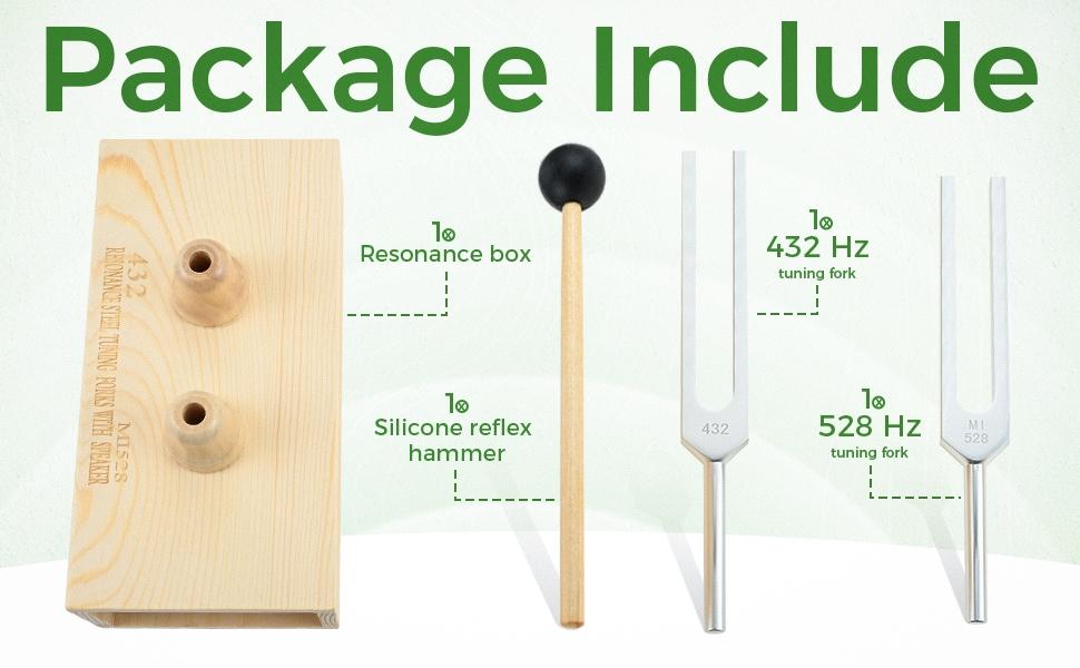 Resonant Tuning Fork Set, 432hz & 528hz Musical Instruments Accessories, Ideal for Yoga Meditation Relaxation Healing