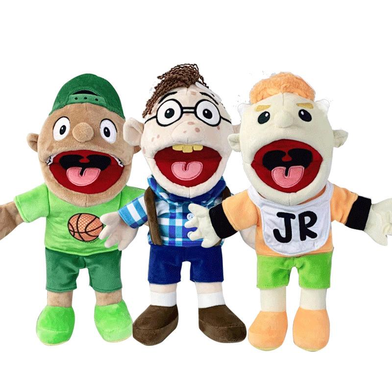 Jeffy Family Hand Puppet Pet Booger Feebee Rocker Zombie Dad Mom Chef Price Police Junior Joseph Cody Penolope Open Mouth Muppet