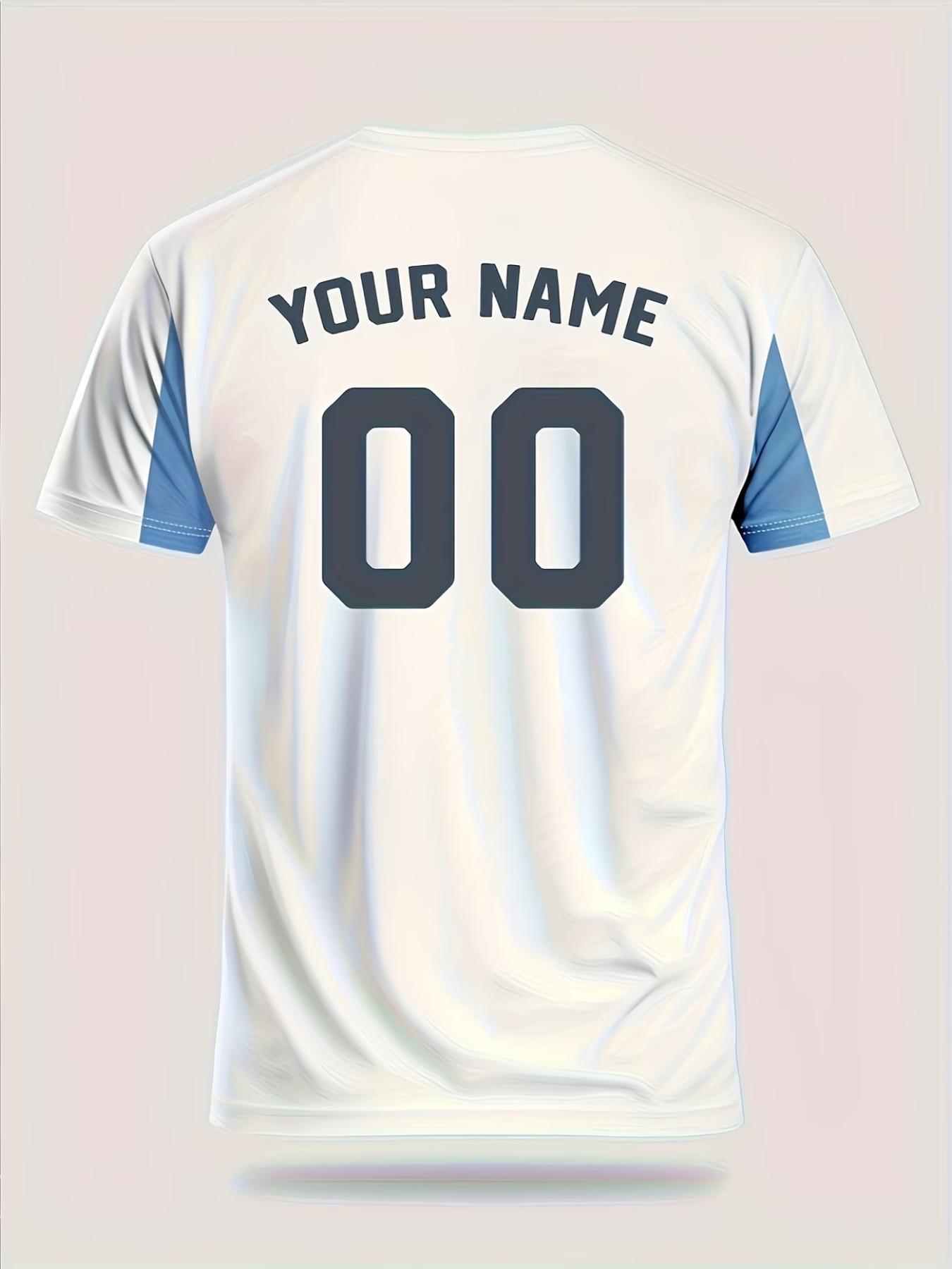 Argentina National Team Home Jersey, Training Match Sport T-Shirt, Fan Casual T-Shirt, Comfortable Breathable Fitted