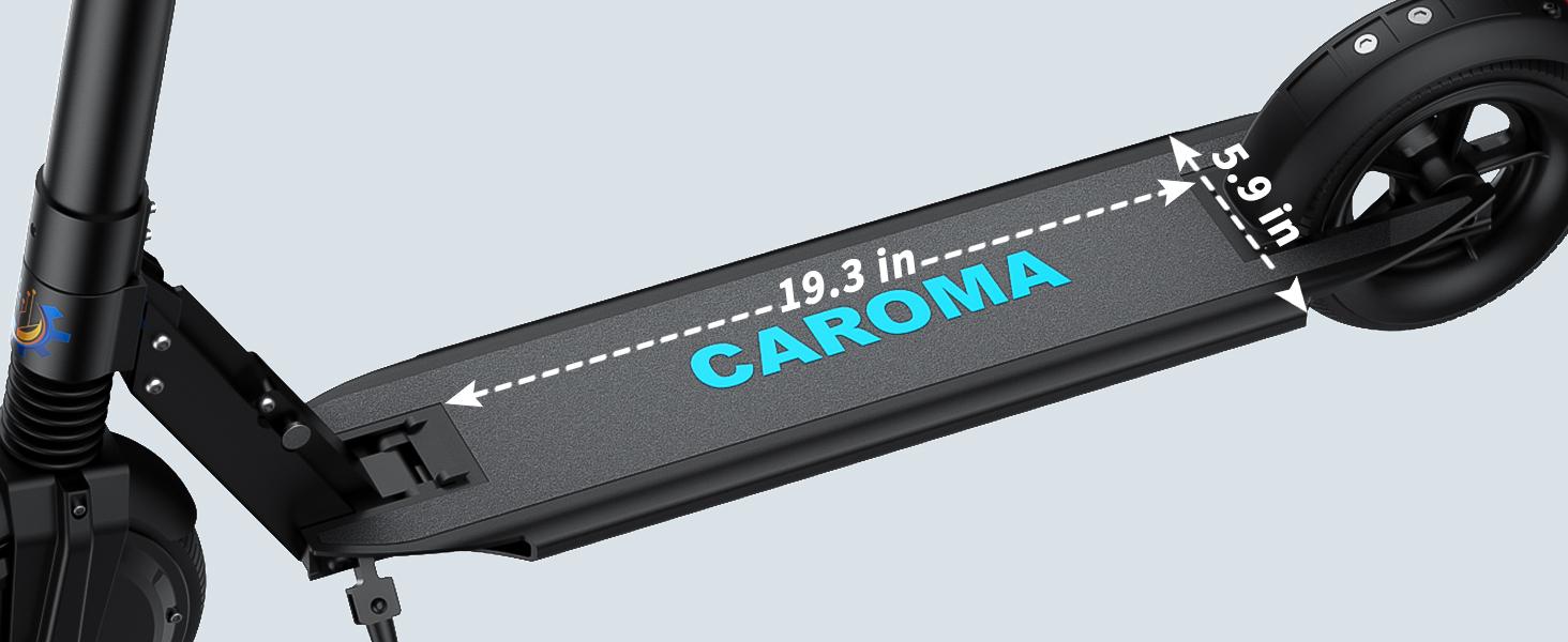 CAROMA Folding Adult Electric Scooter, 15 Mile Range, 15.5 MPH Top Speed, 6.5-Inch Solid Tires for Adults and Teens