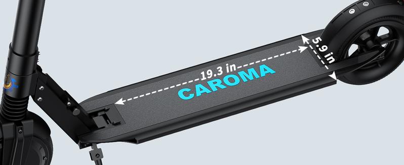 CAROMA Folding Adult Electric Scooter, 15 Mile Range, 15.5 MPH Top Speed, 6.5-Inch Solid Tires for Adults and Teens