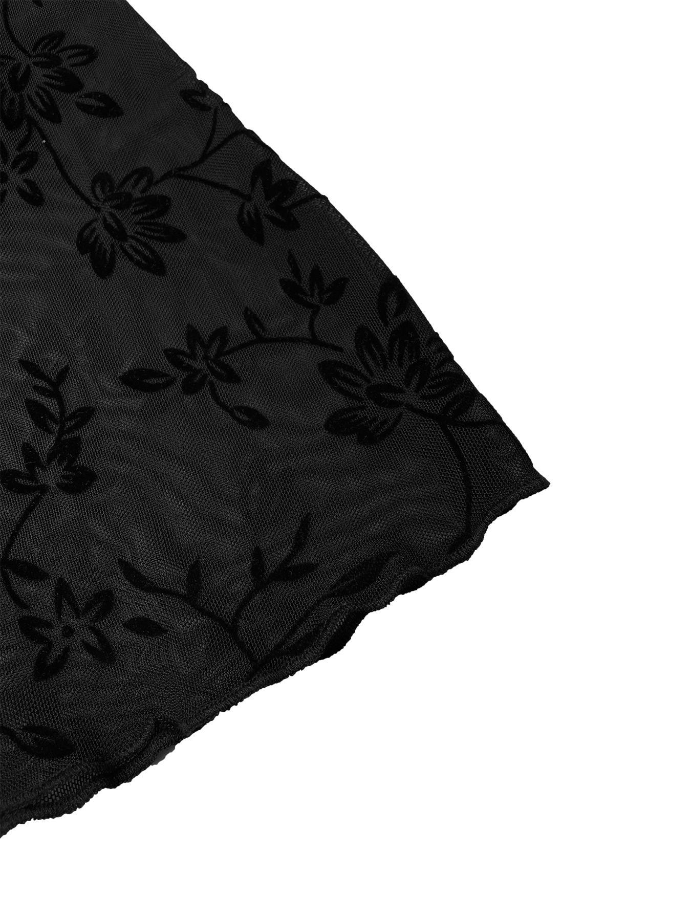 Women's Floral Print Fish Tail Hem Maxi Skirt, Casual Fitted Long Skirt, Plain Pattern Design, Perfect for Daily Wear & Stylish