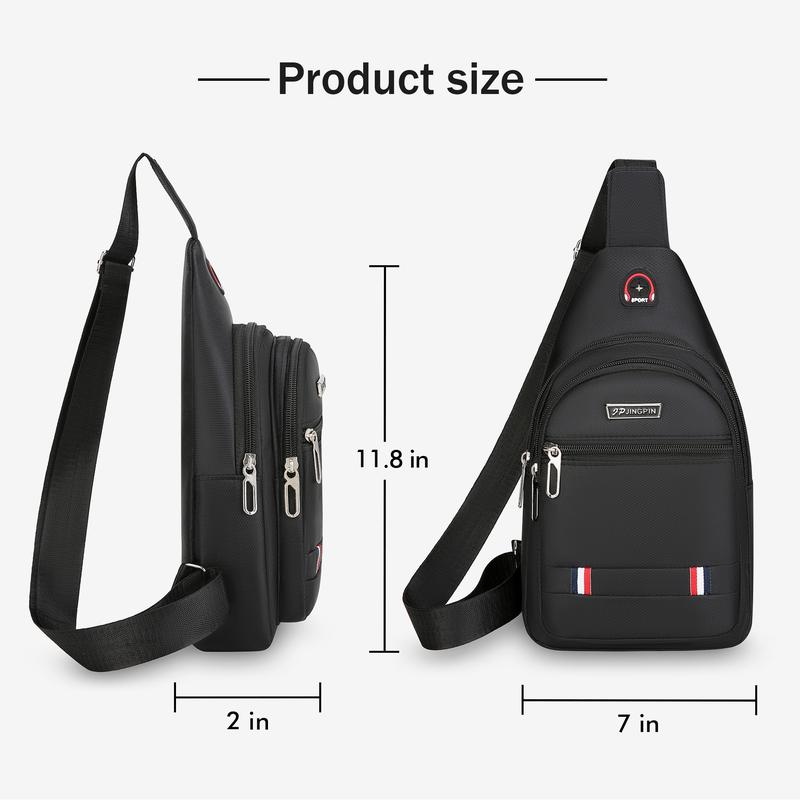NYRAT Casual Small Multipurpose Crossbody Sling Backpack Waterproof Sling Gym Bag Travel Hiking Chest Bag Daypack for Men Hole Headphone