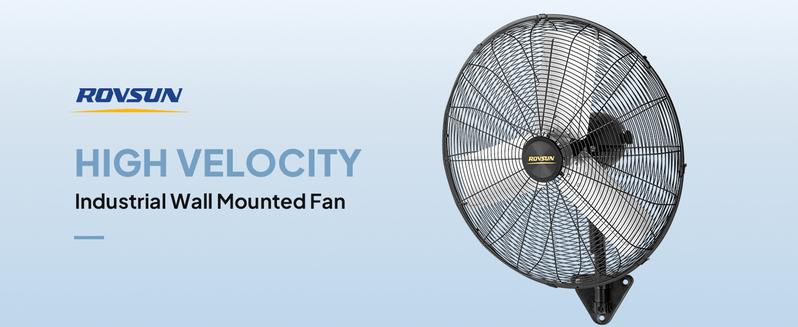 ROVSUN 18/20/24/30 Inch Industrial Wall Mounted Fan, Max 10600 CFM High Velocity Wall Mount Fan, Heavy Duty Fan w/ 3 Speed Settings, Aluminum Fan Blade & Dual Ball Bearing Motor,Wall Fan For Garage, Gym, Piano