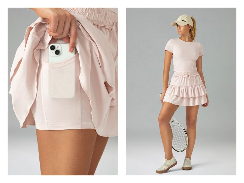 Colorfulkoala Women's Sorona Sweet-Sport 3-Layer Skirt with Built-in Safety Shorts