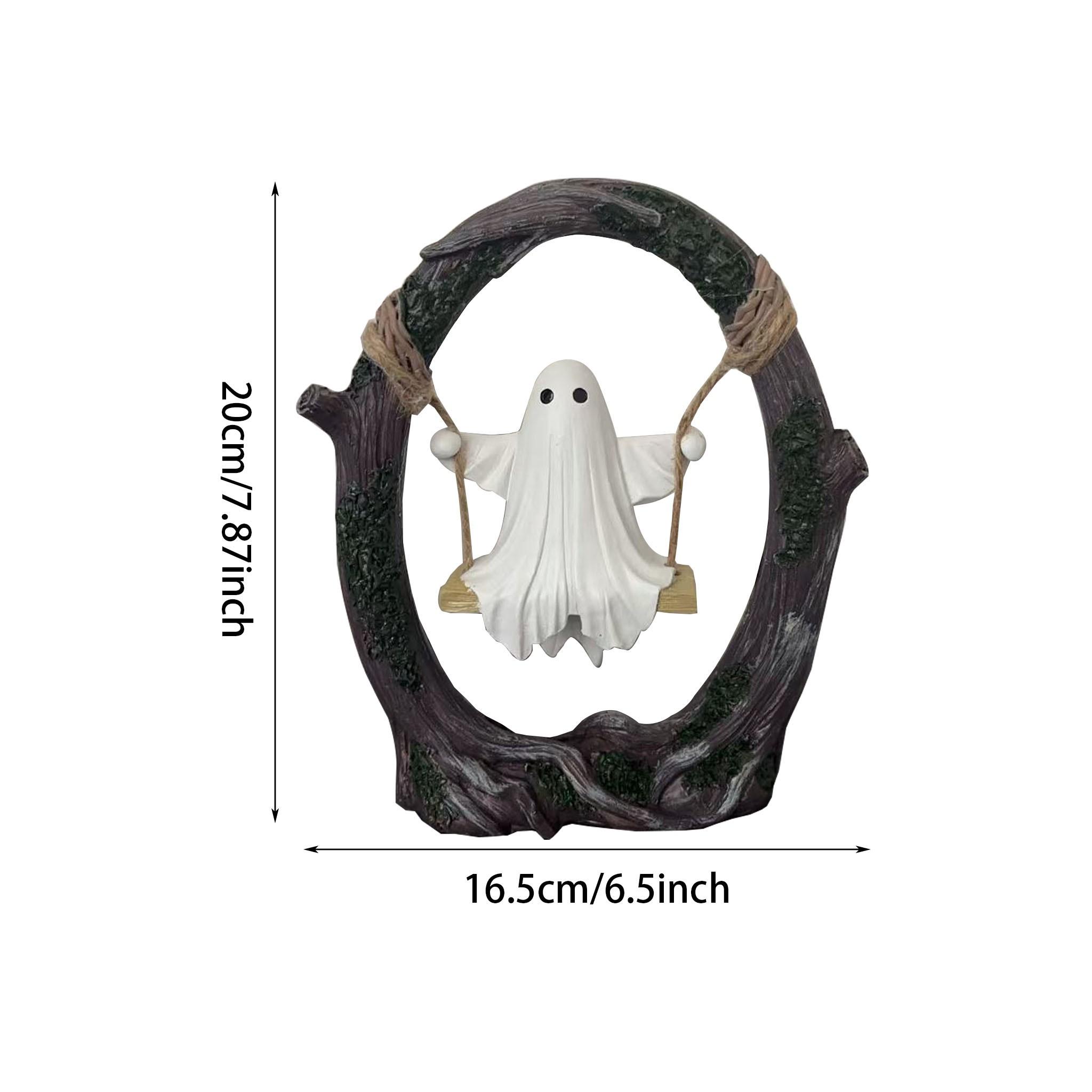 Cute Ghost Swing Statue Resin Craft Ornament, Decorative Ornaments, Resin Figurine Statue, Halloween Decoration, Home Decor Item, Gift Idea, 1 Piece, Perfect for Festive Season #GLOBAL PICKS Cute Ghost Swing Statue Resin Craft Ornament, Decorative Ornaments, Resin Figurine Statue, Halloween Decoration, Home Decor Item, Gift Idea, 1 Piece, Perfect for Festive Season #GLOBAL PICKS