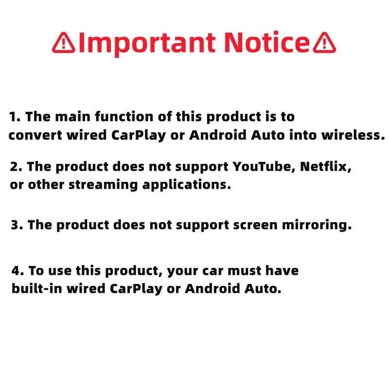Wireless Carplay Adapter, 3-In-1 USB A/c Android Car System Bluetooth-compatible Video Box, Screen Mirroring for iOS Phone, Car Play Accessory for iPhone