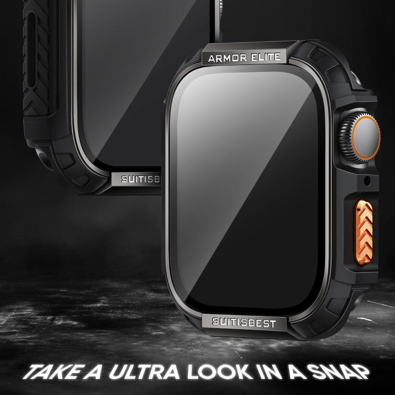 ArmorElite Case for Apple Watch Series 11 10 49mm 46mm 45mm 44mm with Screen Protector, Shockproof Protective Case Cover Bumper for iWatch Series 11 10 9 8 7 6 5 4 SE