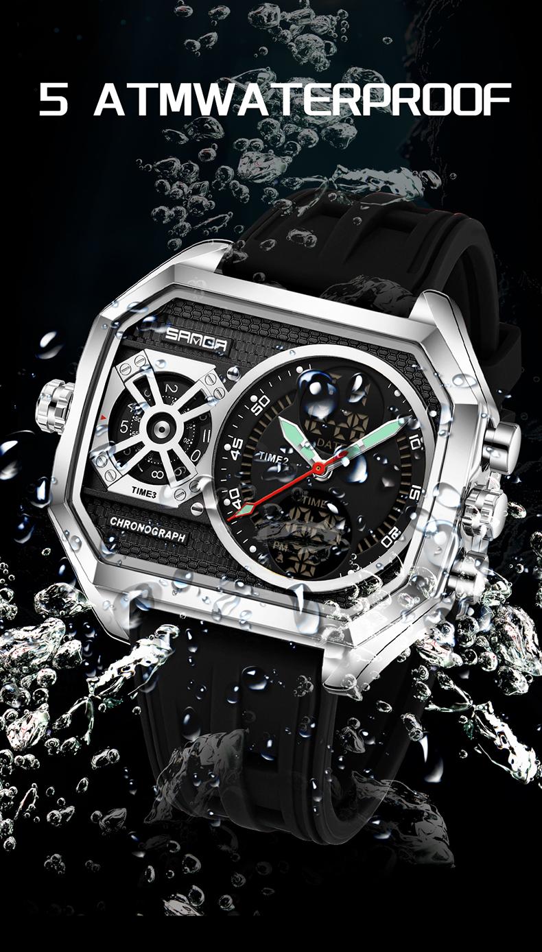 Sanda Multifunctional Digital Watch, Alloy Case, Waterproof, Luminous, Stopwatch, Alarm, Hourly Chime, Perfect Birthday Gift