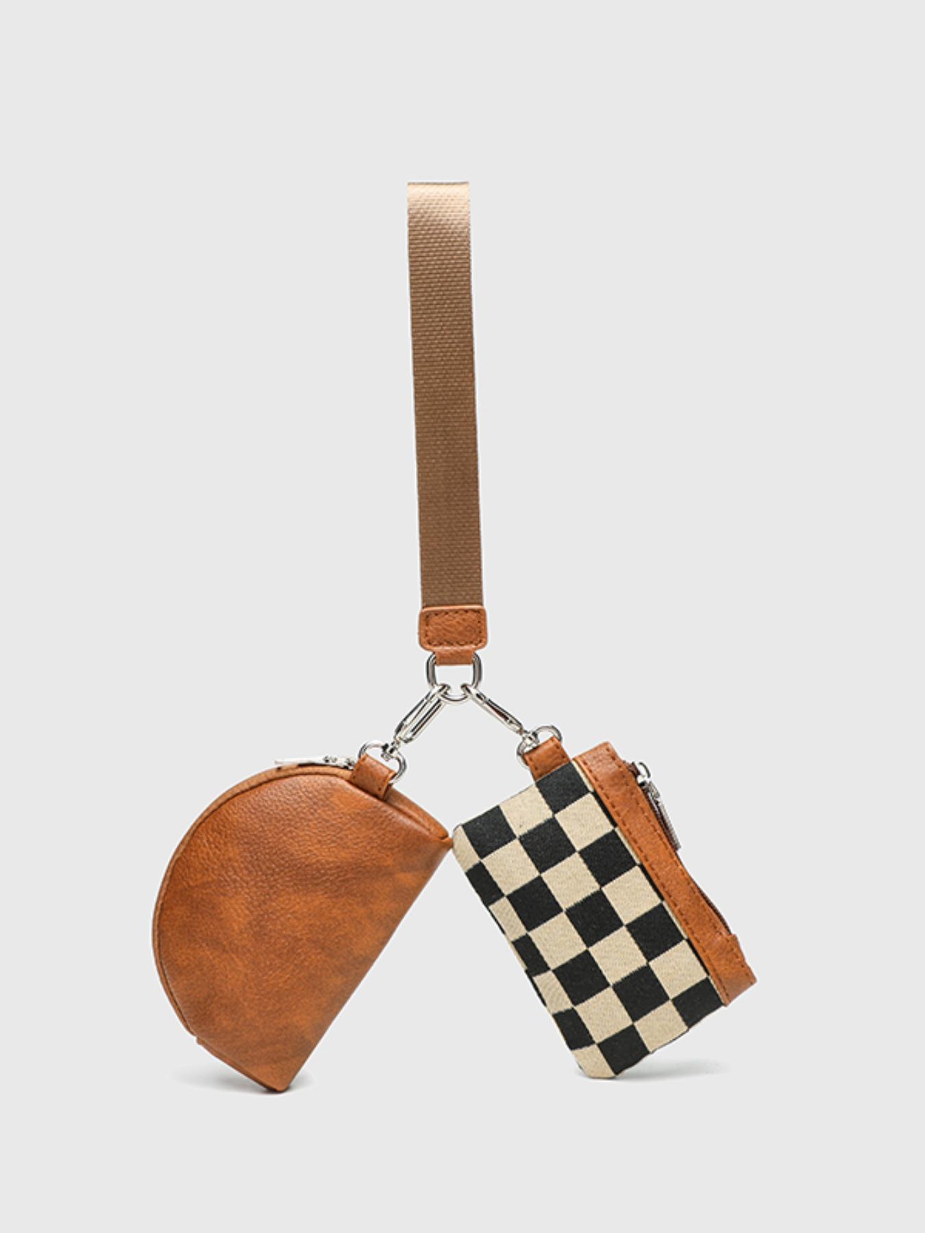 Women's Elegant Checked Pattern Zipper Short Wallet, Fashionable Colorblock Plaid Pattern Coin Purse, Casual Trendy Versatile High-quality Daily Wallet