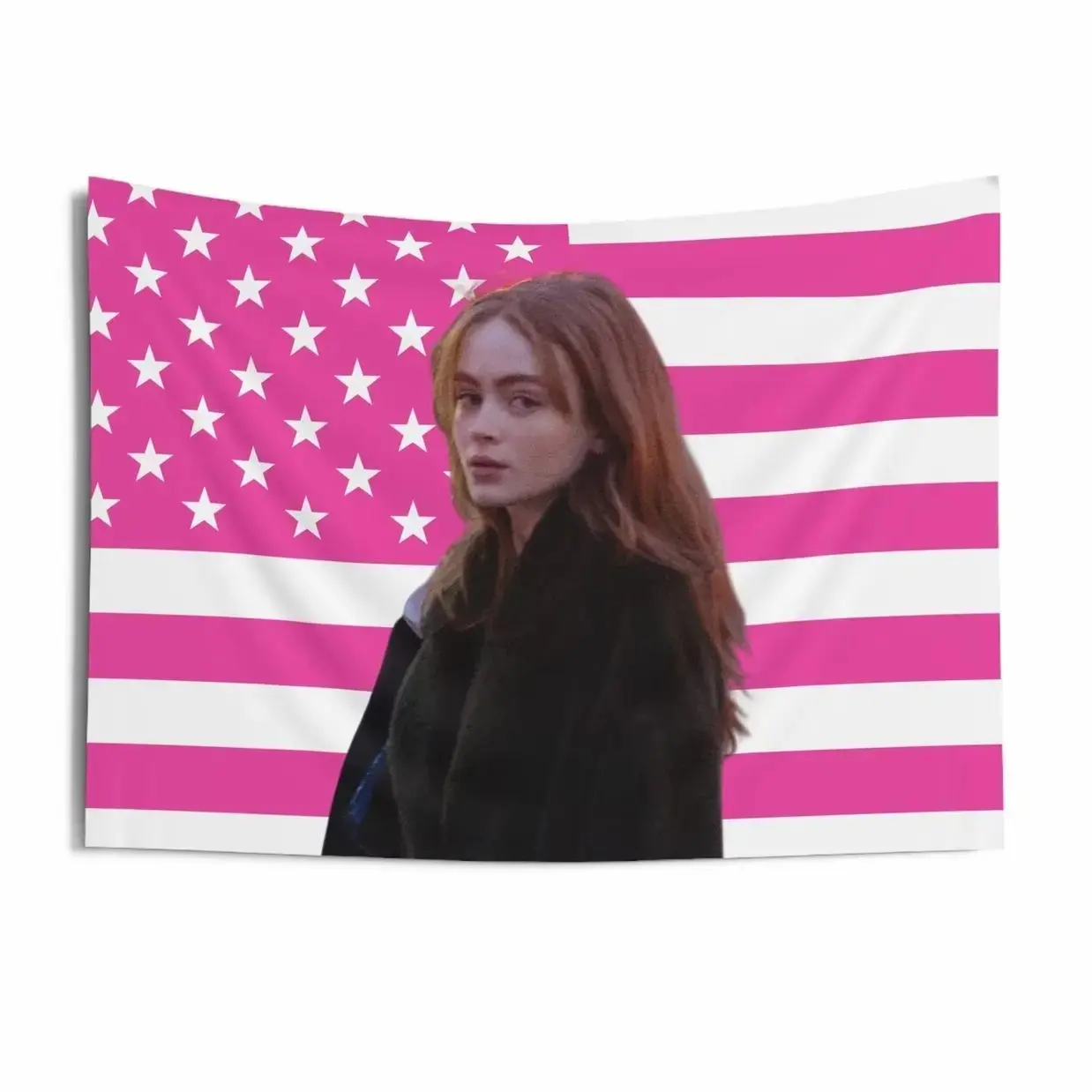 Sadie Sink's Stunning Moments at Maya Hawke's Wedding Pink Flag Tapestries, Sadie Sink Flag