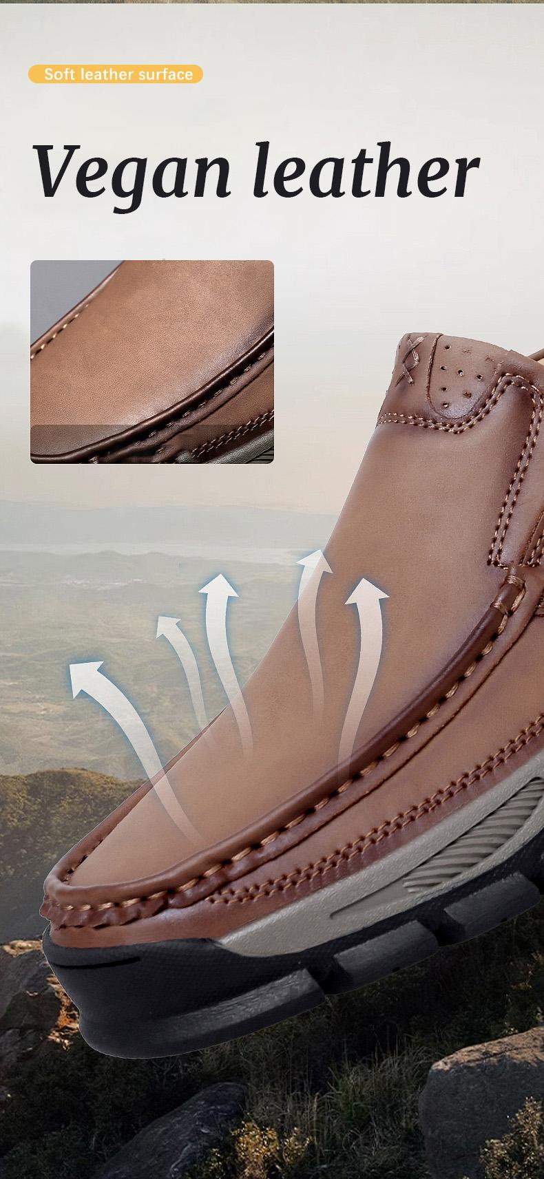 Men's Casual Slip On Fashion Loafers, Athletic Outdoor Style, Breathable Lightweight Non-Slip, Microfiber Leather, Plus Size, Outdoor Walking Athletic Shoes