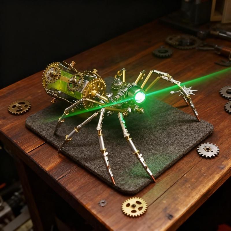 DIY Mechanical Night Vision Spider Model Kit, High Difficulty Handmade Artwork, Home Decoration, Perfect Gift for Boyfriend, Birthday, Christmas