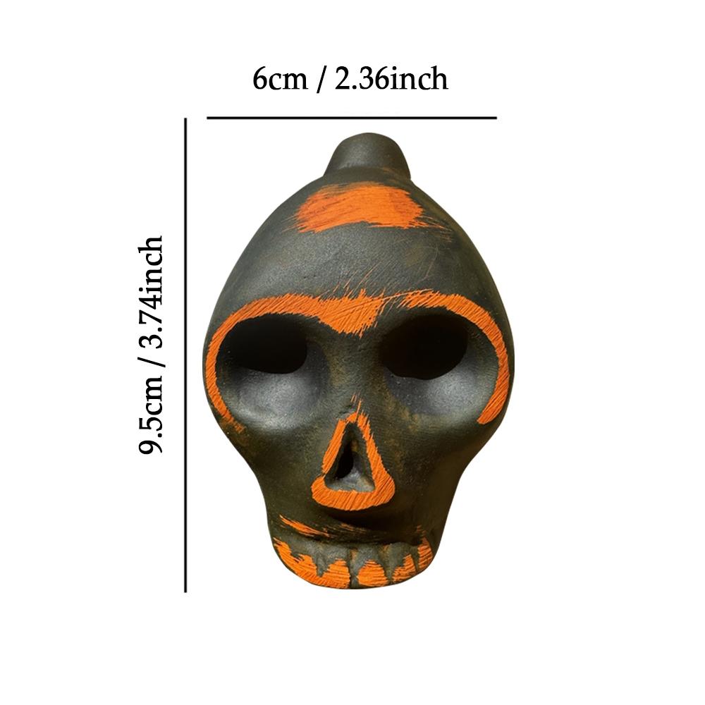 1Count Aztec Death Whistle Sound Effect, Realistic Human Scream, Easy Halloween Prank, Essential Horror Party Accessory, Painted Skull Design