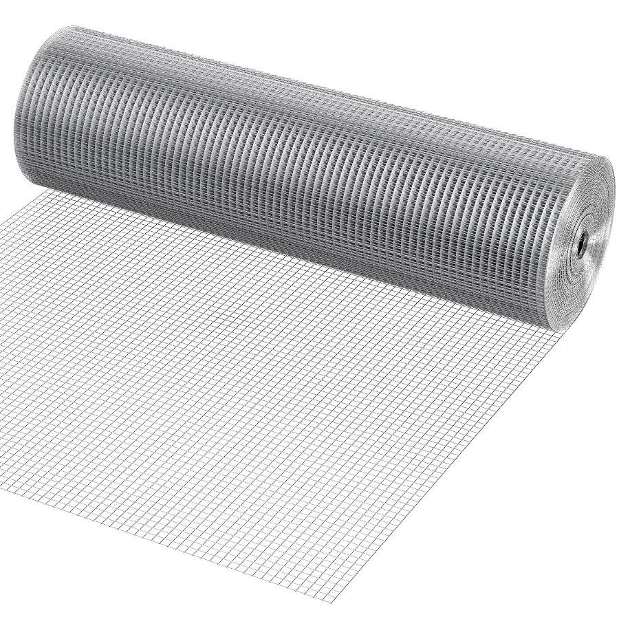 VEVOR Hardware Cloth, 1/2 inch 36inx 100 ft 19 Gauge, Hot Dipped Galvanized Wire Mesh Roll, Chicken Wire Fencing, Wire Mesh for Rabbit Cages, Garden, Small Rodents