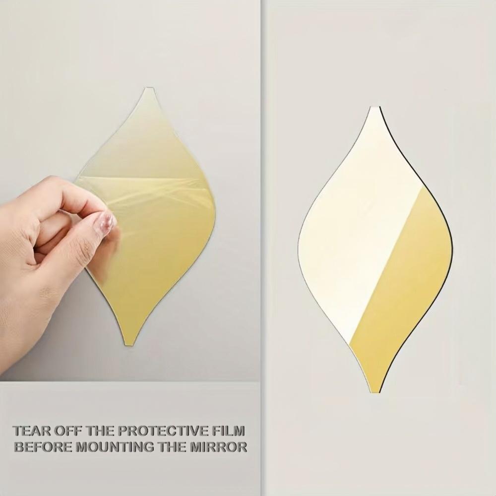 6pcs/12pcs/24pcs Acrylic Mirror Wall Stickers， Water Drop Mirror Stickers，Removable 3D Acrylic Wall Art， Suitable for Modern Home Decoration