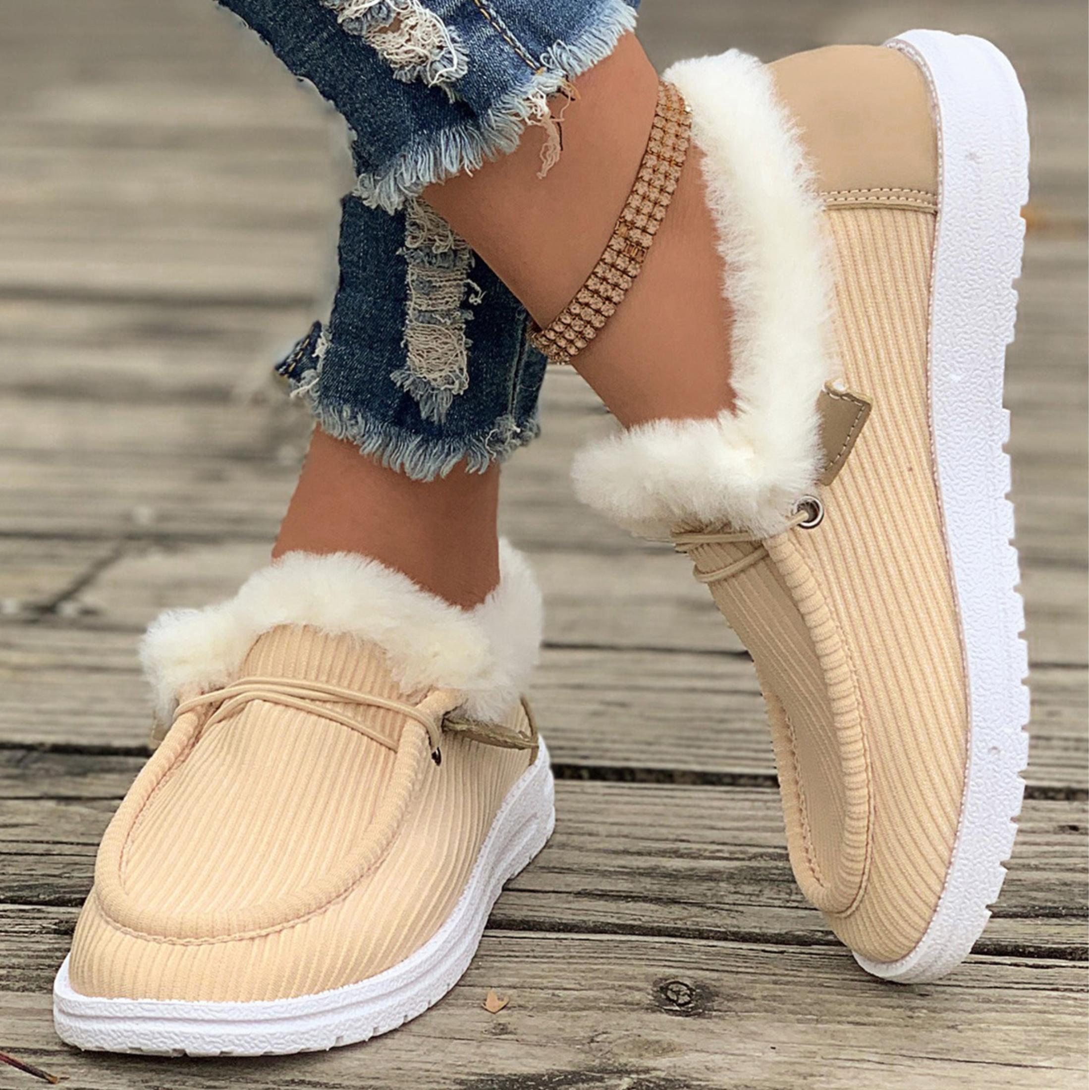 Winter Flat Boots Warm Durable Shoes Casual Fashion Lining Ankle Snow Boots Loafer Flats Thick Plush Shoes for Women.The shoes run large,please one size down Winter Flat Boots Warm Durable Shoes Casual Fashion Lining Ankle Snow Boots Loafer Flats Thick Plush Shoes for Women.The shoes run large,please one size down