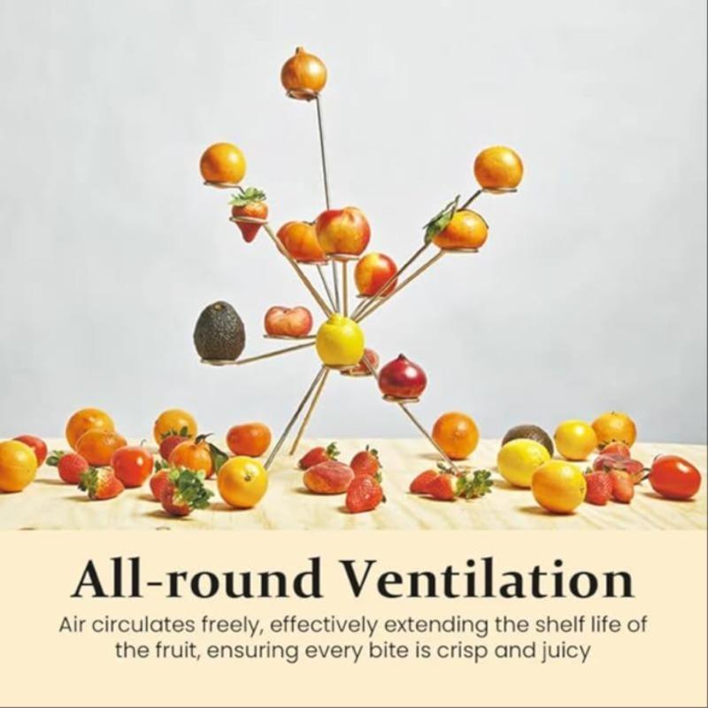 Exploding Fruit Tray, Desktop Firework Display Stand, 2026 New Artistic Floating Fruit Rack, Minimalist Design, 360° Ventilation, Kitchen & Coffee Table, Display Riser