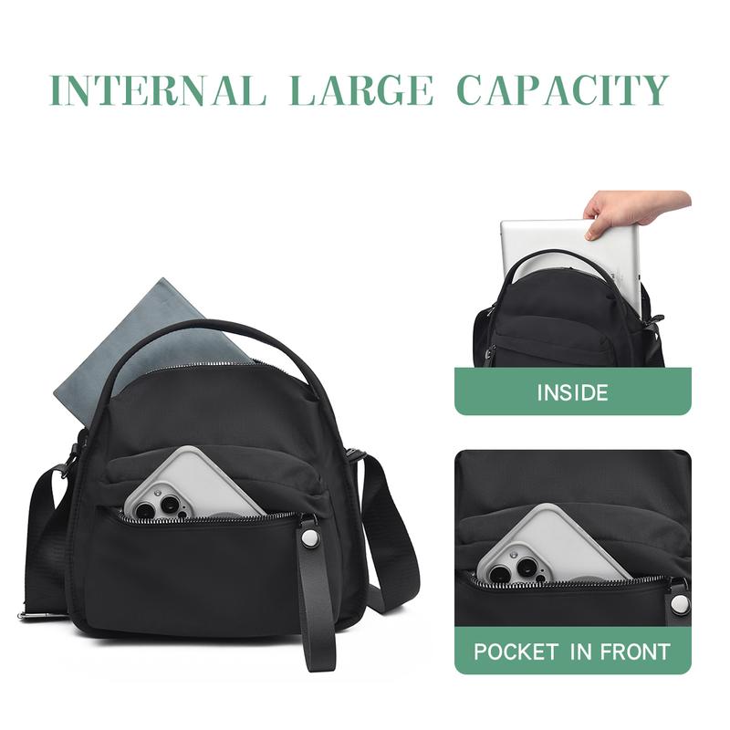 WDX Lightweight Quilted Tote Bag,Black Oxford Fabric Handbag Women’s Bag 2026 New Style Handheld Crossbody Commuter Bag ,everyday purse,Women's Elegant Solid Color Shoulder Bag, Fashionable Zipper Crossbody Bag for Daily Used,