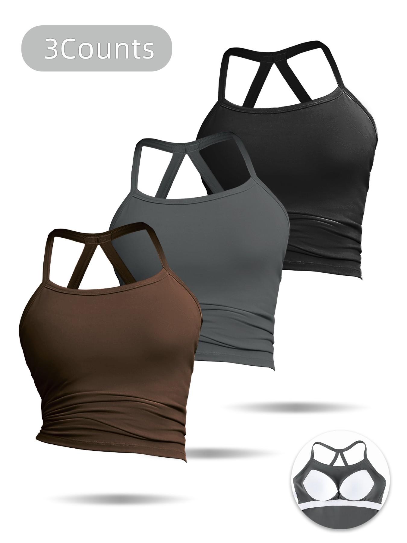 Women's Cross Backless Sports Bra, Yoga Top Comfortable Built in integrated bra, Ideal for Running & Gym Wear, All-Season Tank Top