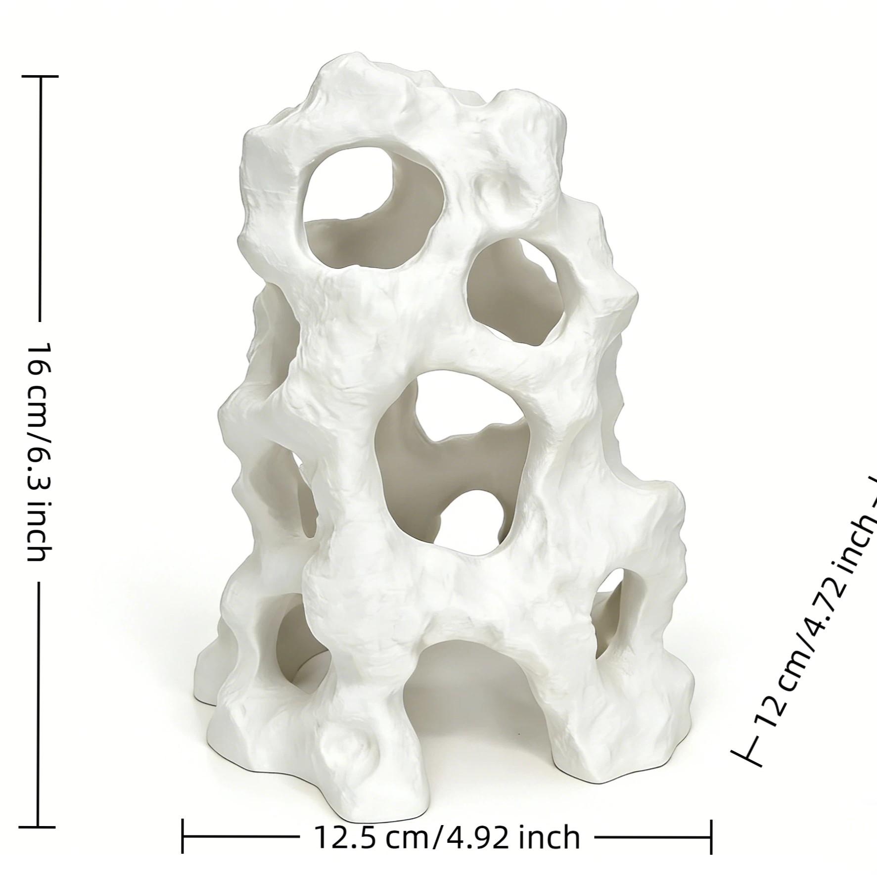 Fish Tank Decorative Hideout, 3D Printed Pla Aquarium Ornament, Hollow Cave Fish Shelter, Freshwater & Saltwater Compatible, Stress Relief for Fish