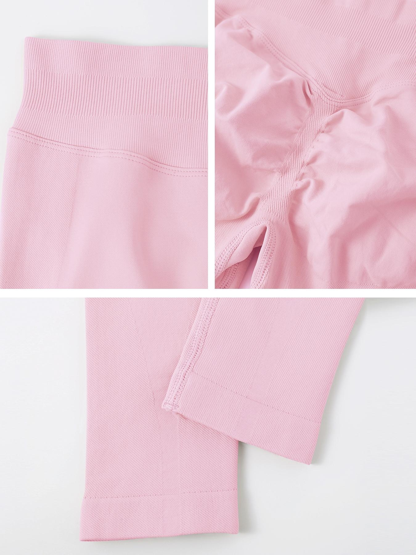 Women's Seamless High-Waisted Sporty Leggings, Tight-Fitting Knit Fabric, Butt-Lifting Yoga Pants for All Seasons