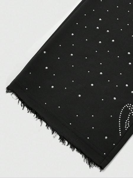 Men's Letter Print College Style Drawstring Waist Pocket Wide Leg Casual Sports Pants, Loose Fit, All Seasons, Moderate Fabric Thickness, Casual Streetwear Trousers