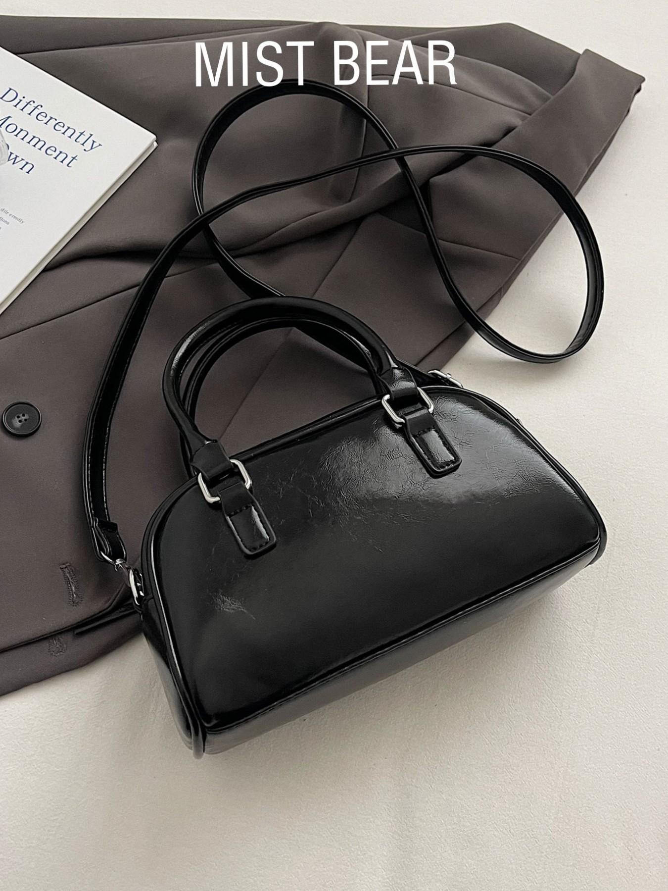 Women's PU Leather Crossbody Bag, Adjustable Strap, Zip Closure, Butterfly Knot Design, Ideal for Office, Work, Travel, Outdoor Activities