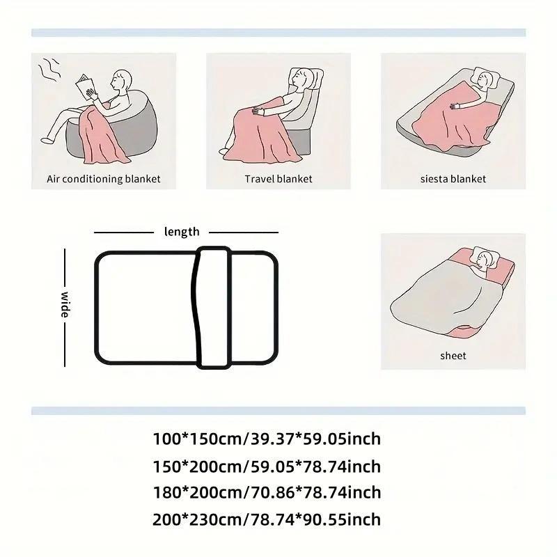 Cooling Blanket for Night Sweats, Lightweight Single Layer Bed Cover, Ideal for Hot Sleepers, Solid Contemporary Style