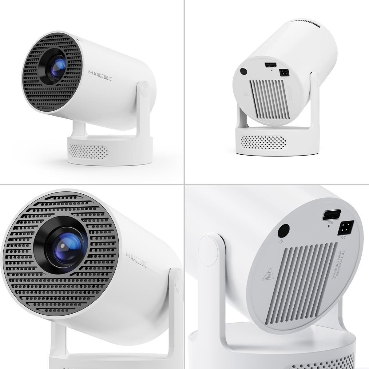 Magcubic Hy300pro+ 290 Ansi Android 14 HD Portable Projector, 0.8:1 Short Projection, Native 1280x720p, WiFi 6, Bluetooth-compatible 5.4, Home Cinema Mini Smart Projector, Wireless Projector