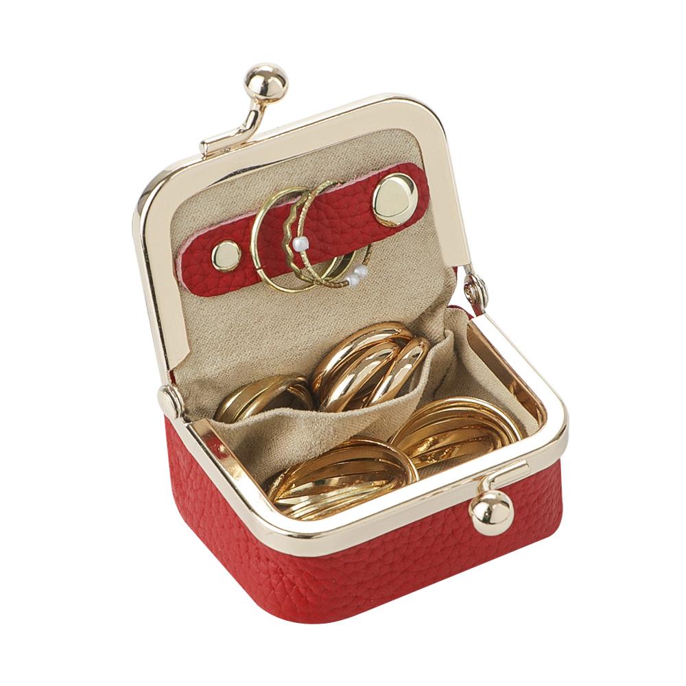 Royal Bagger Genuine Leather Mini Coin Purse, Solid Color Kiss Lock Change Pouch, Casual Style Small Storage Bag for Women 1894 SpringStatements