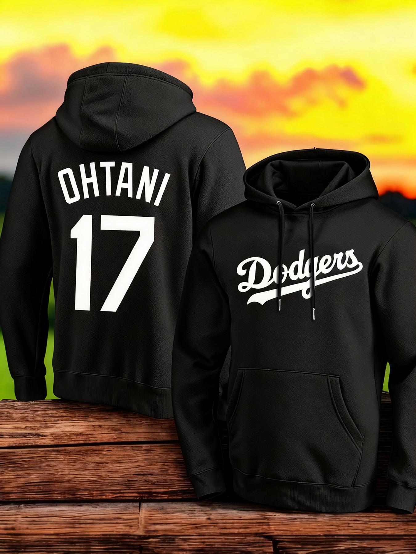 Dodgers & Ohtani #17 Hoodie, Fashionable Stylish Comfortable Streetwear, Perfect for Game Day, Casual Hooded Loose-Fit Graphic Sweatshirt, Graphic Hoodies