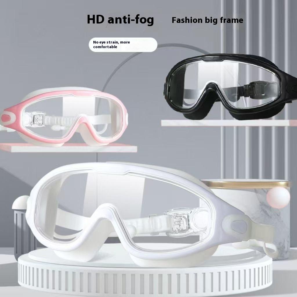 Hot Selling Large Frame Waterproof Anti Fog HD Swimming Goggles for Men Women Youth Swim Equipment Set Comfort Fit UV Protection Durable Eyewear