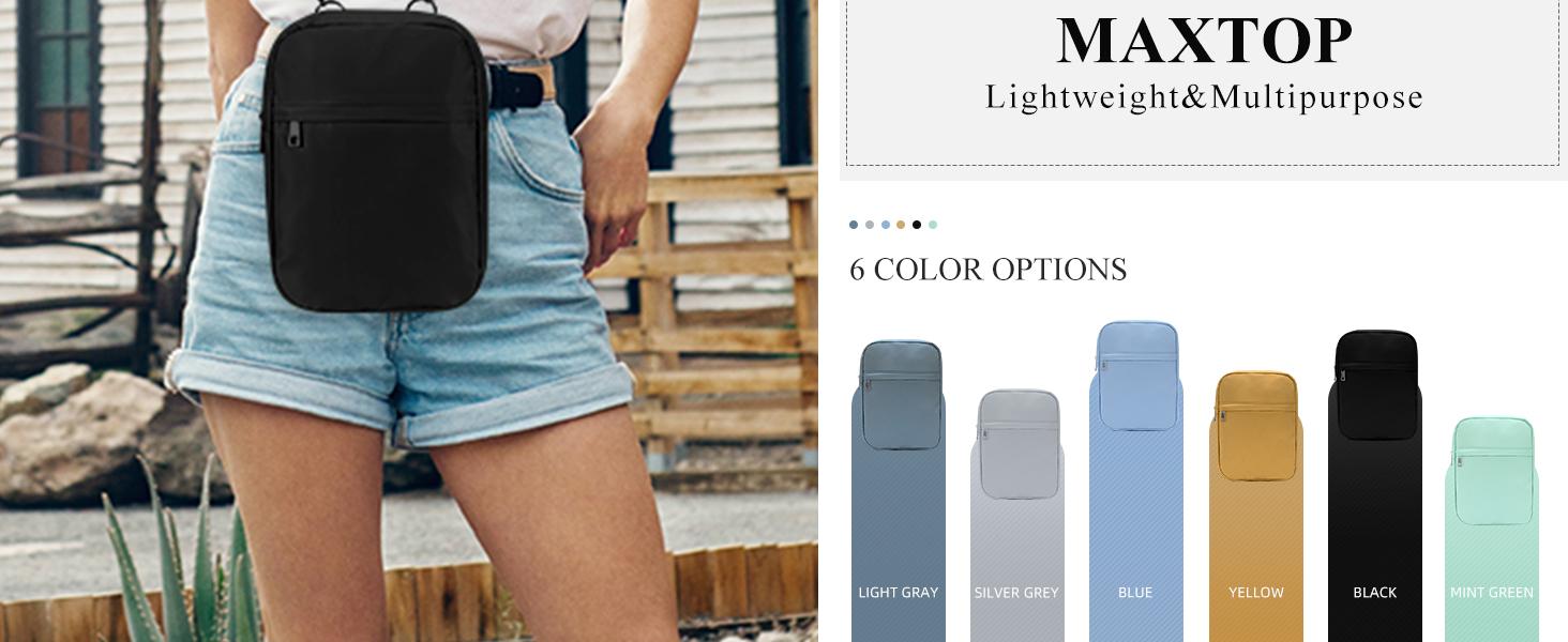 MAXTOP Crossbody Bags for Women Men Multi Position Messenger Bag Lightweight Mini Backpack Purse for Travel Casual Walking multiple pocket design